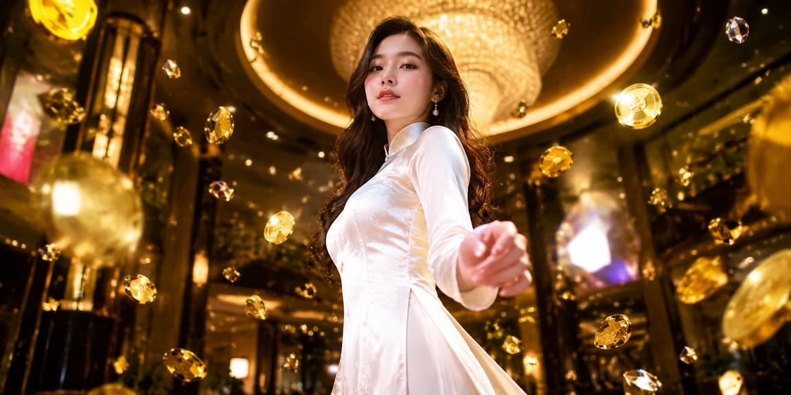Người chơi mặc áo dài tại Sapa tham gia casino giải trí trực tuyến trong không gian núi rừng